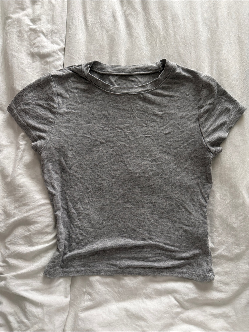 SHEIN Classic Gray Crewneck Women’s Tee crop